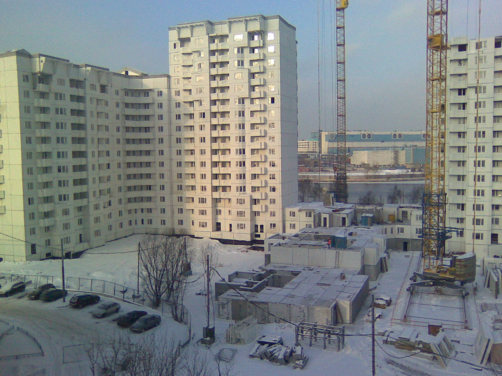 2012 год г. Москва, Нагатино-Садовники, мкр.1, корп 29А - ход строительства. Январь