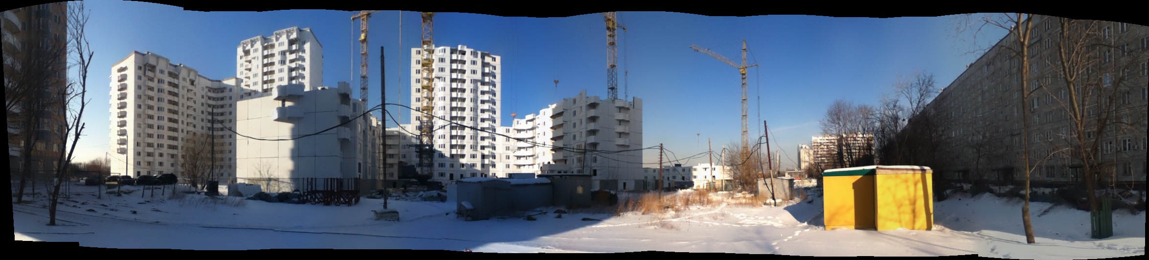 2012 год г. Москва, Нагатино-Садовники, мкр.1, корп 29А - ход строительства. Март-Панорамные фотографии