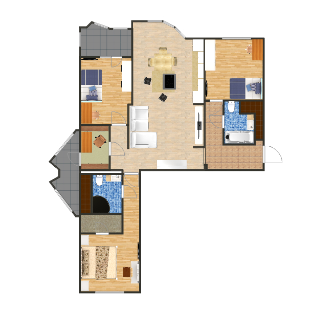 Перепланировка 3х комнатной квартиры серии И-155 - http://www.NagatinoS.com